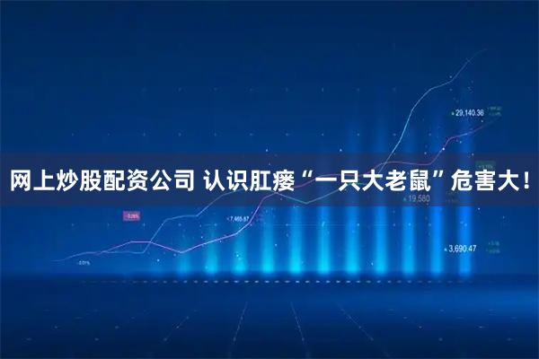 网上炒股配资公司 认识肛瘘“一只大老鼠”危害大！