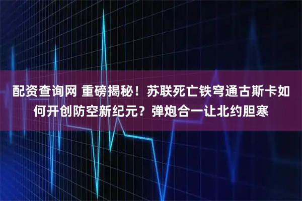 配资查询网 重磅揭秘！苏联死亡铁穹通古斯卡如何开创防空新纪元？弹炮合一让北约胆寒