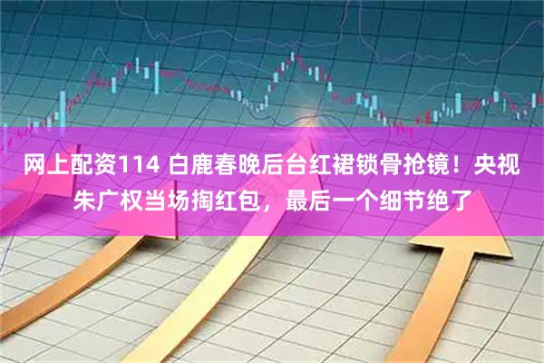 网上配资114 白鹿春晚后台红裙锁骨抢镜！央视朱广权当场掏红包，最后一个细节绝了